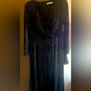 Black Glittery/Sequin Dress Long Sleeve
